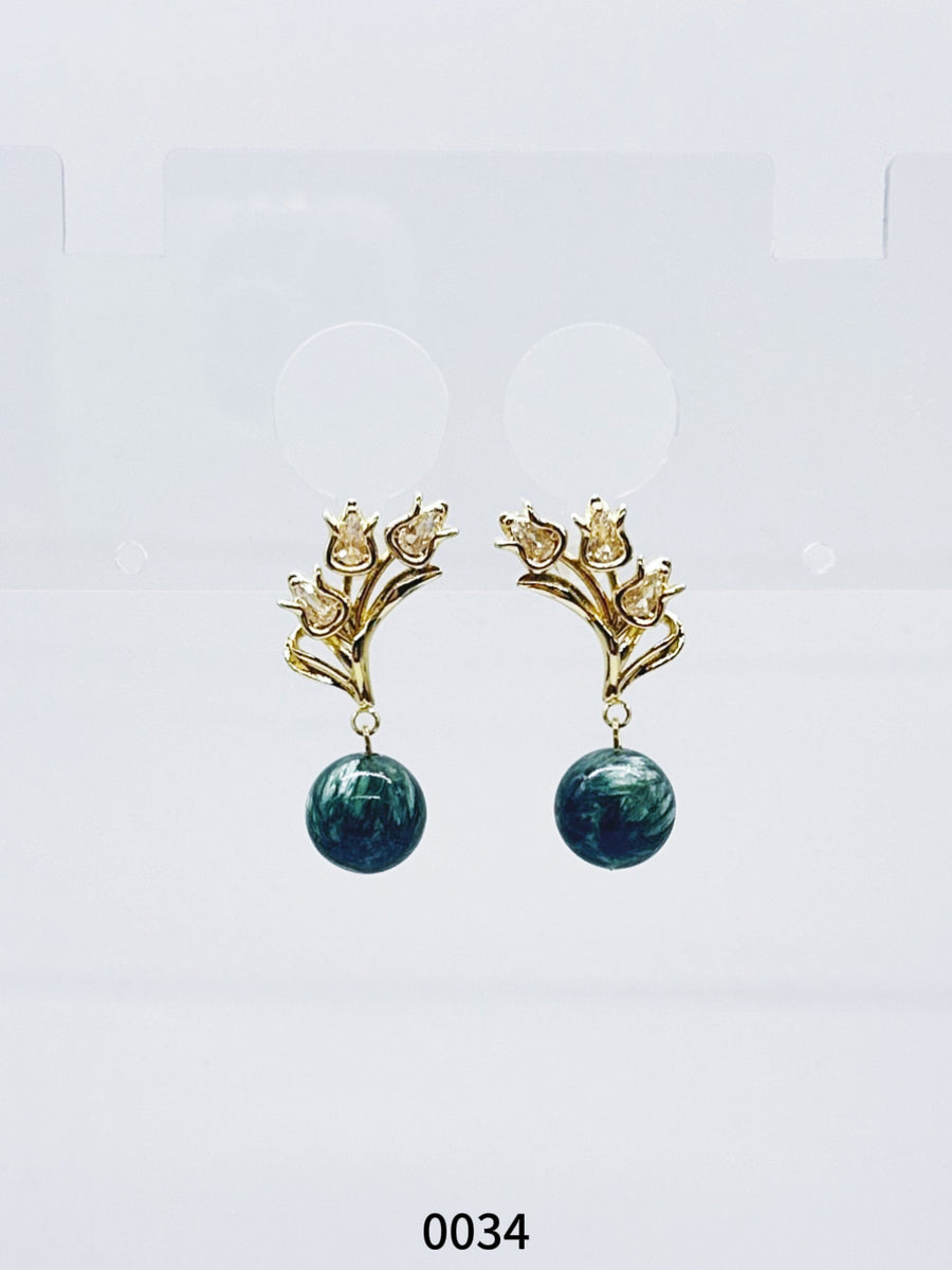 Natural Gemstone Earring Series 0034