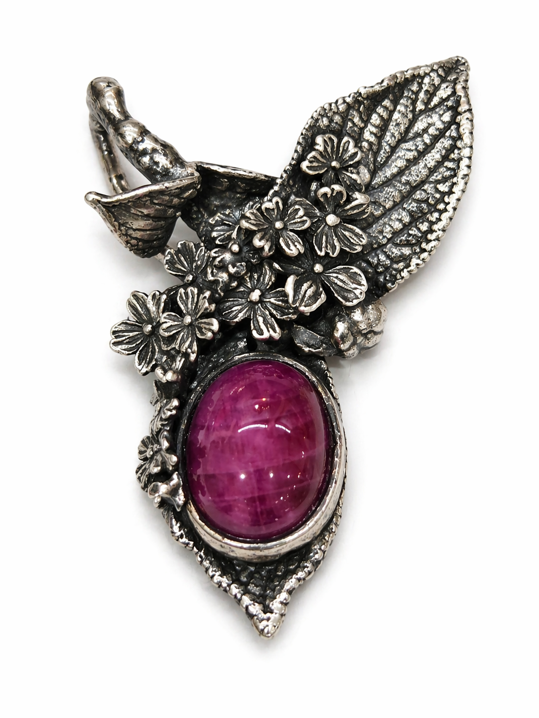 Silver Ruby Pendant