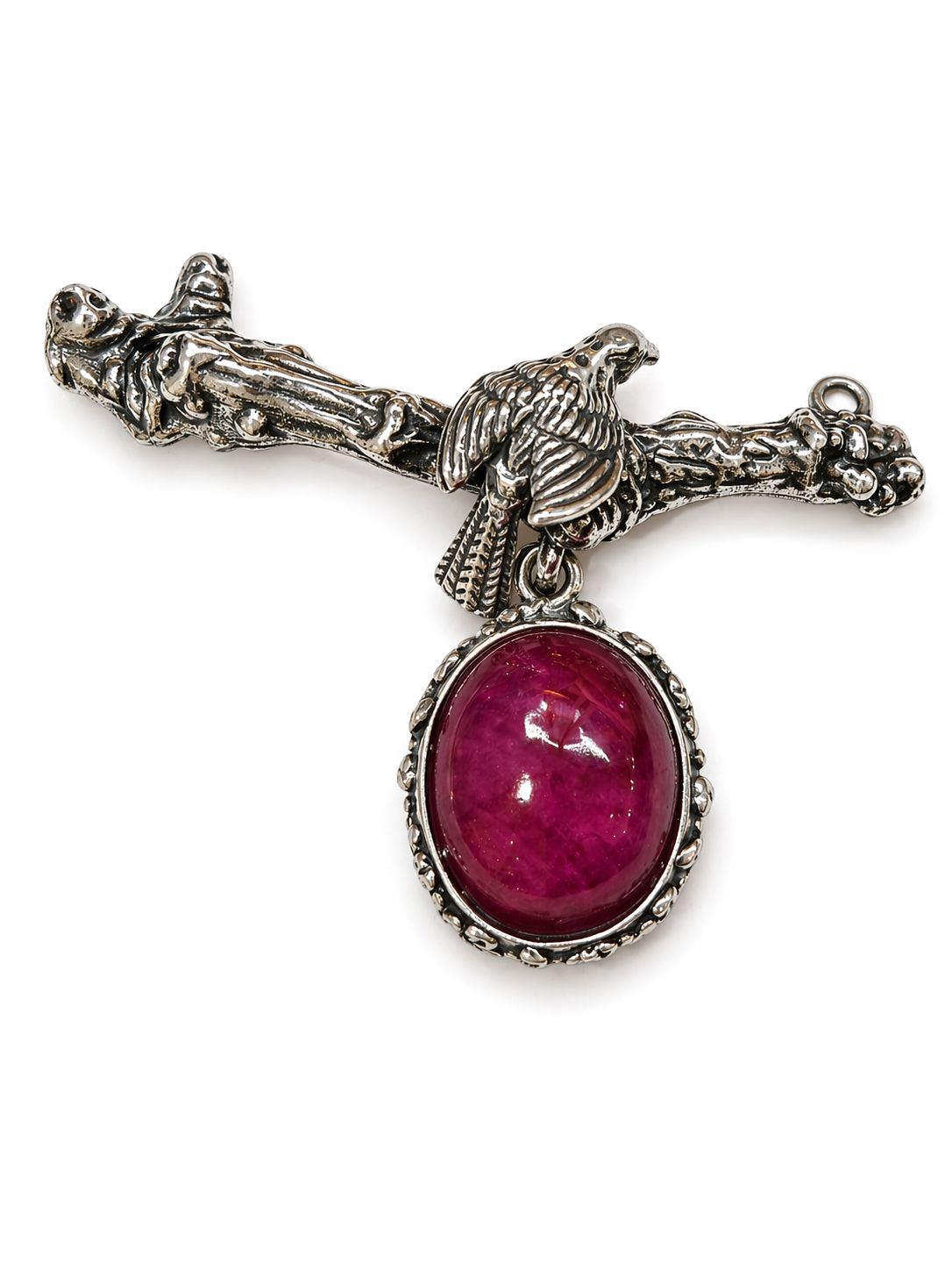 Silver Ruby Pendant