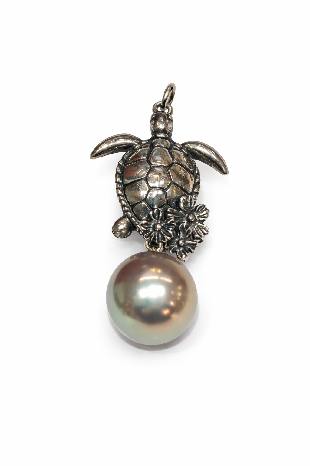Sea Turtle Edison Pearl Pendant