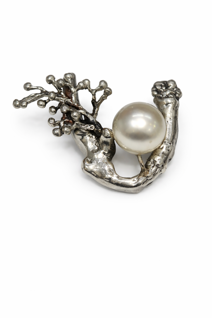 Silver South Sea Pearl Brooch