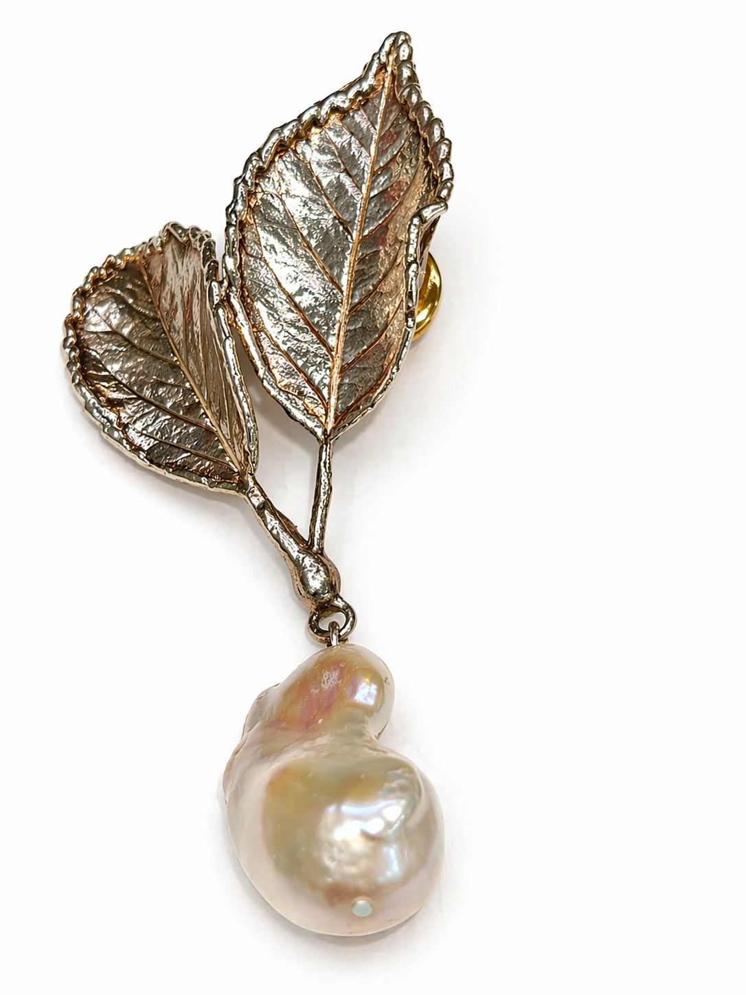 Silver Baroque Pearl Brooch