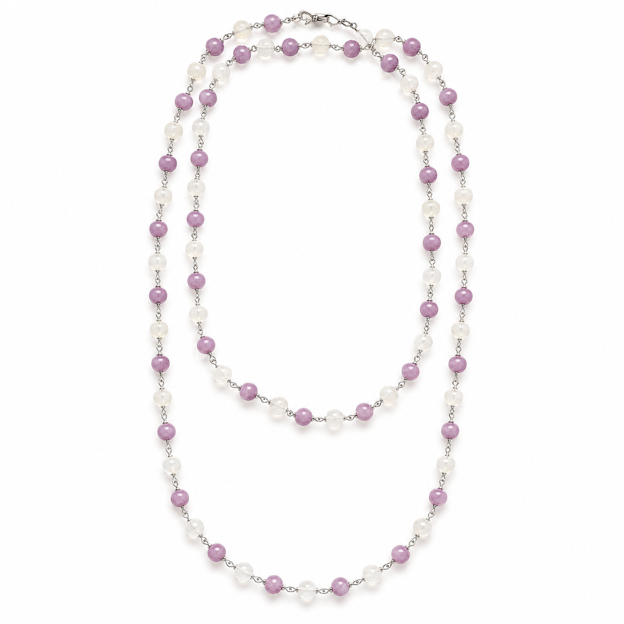 Long Natural Stone Necklace