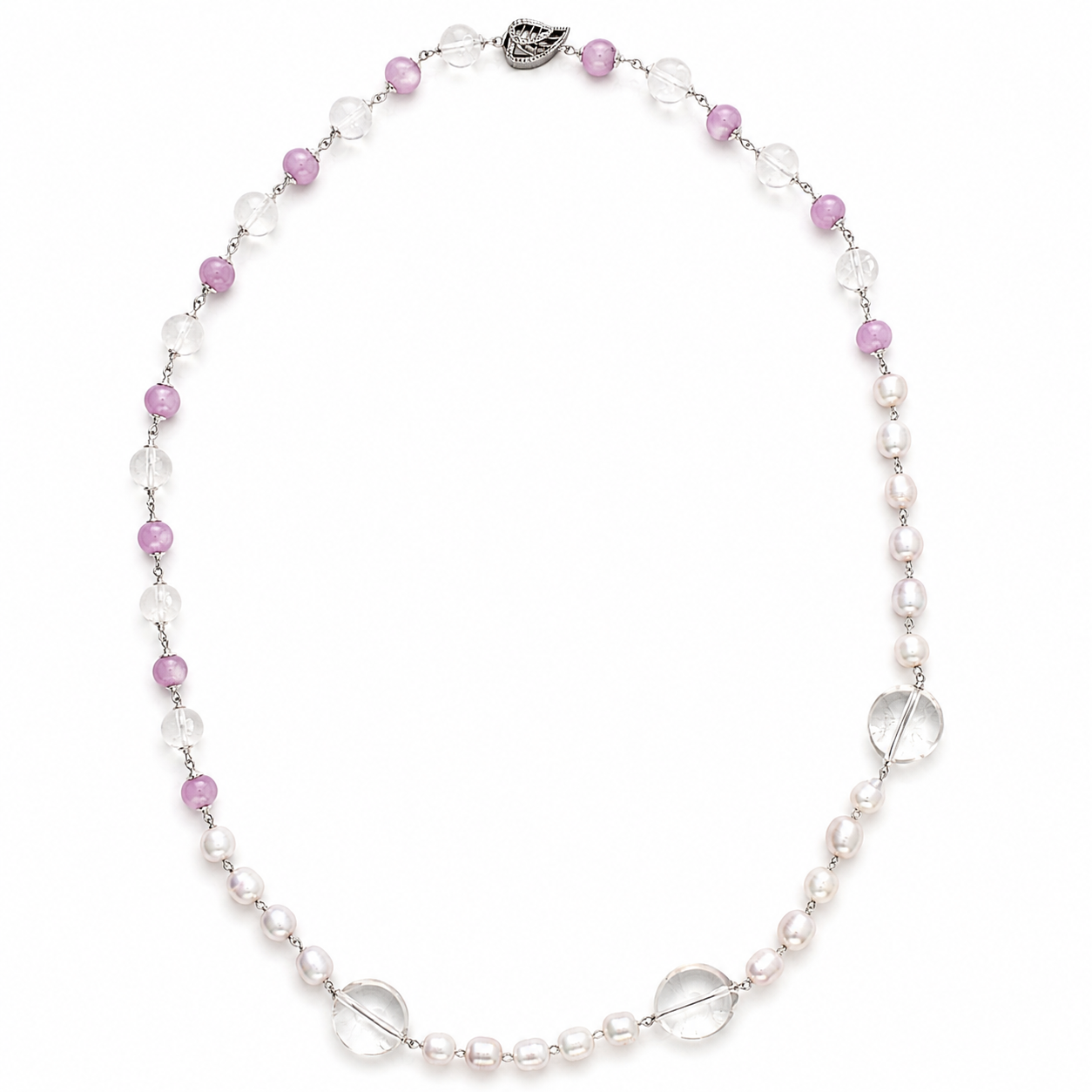 Long Natural Stone Necklace