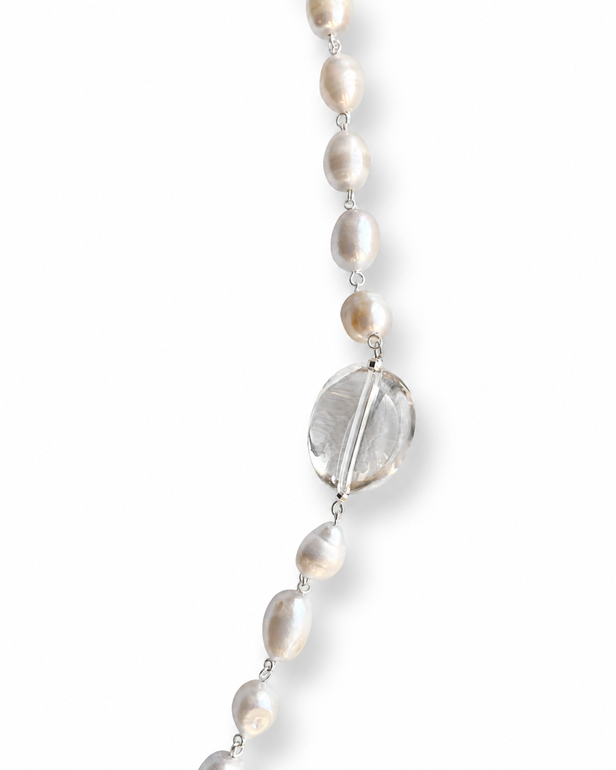 Long Natural Stone Necklace