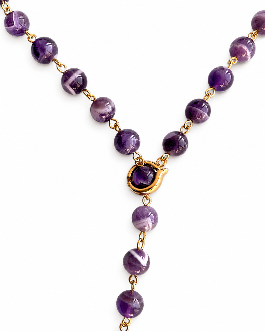 Long Natural Stone Necklace