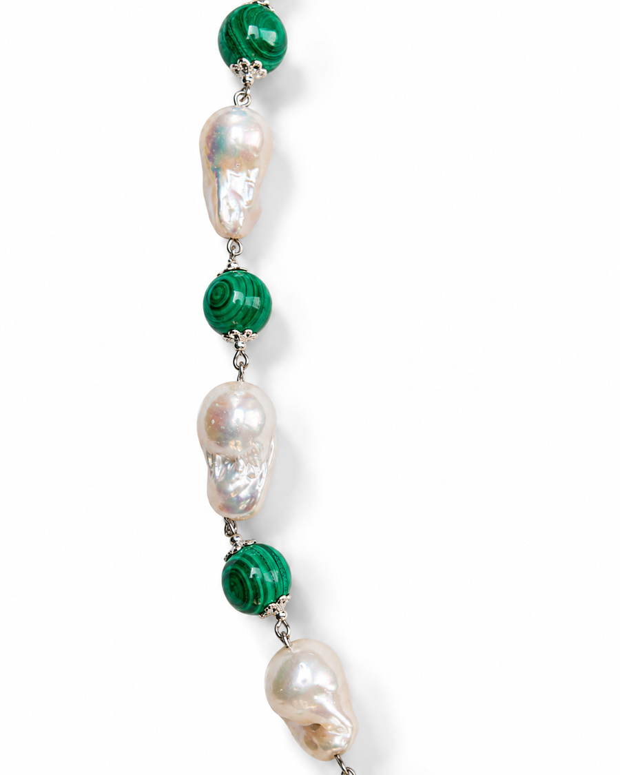 Long Natural Stone Necklace