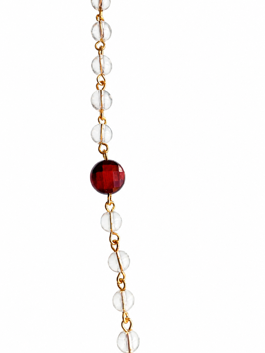 Long Natural Stone Necklace