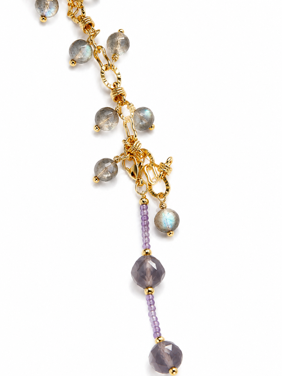 Long Natural Stone Necklace