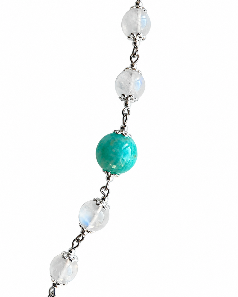 Long Natural Stone Necklace